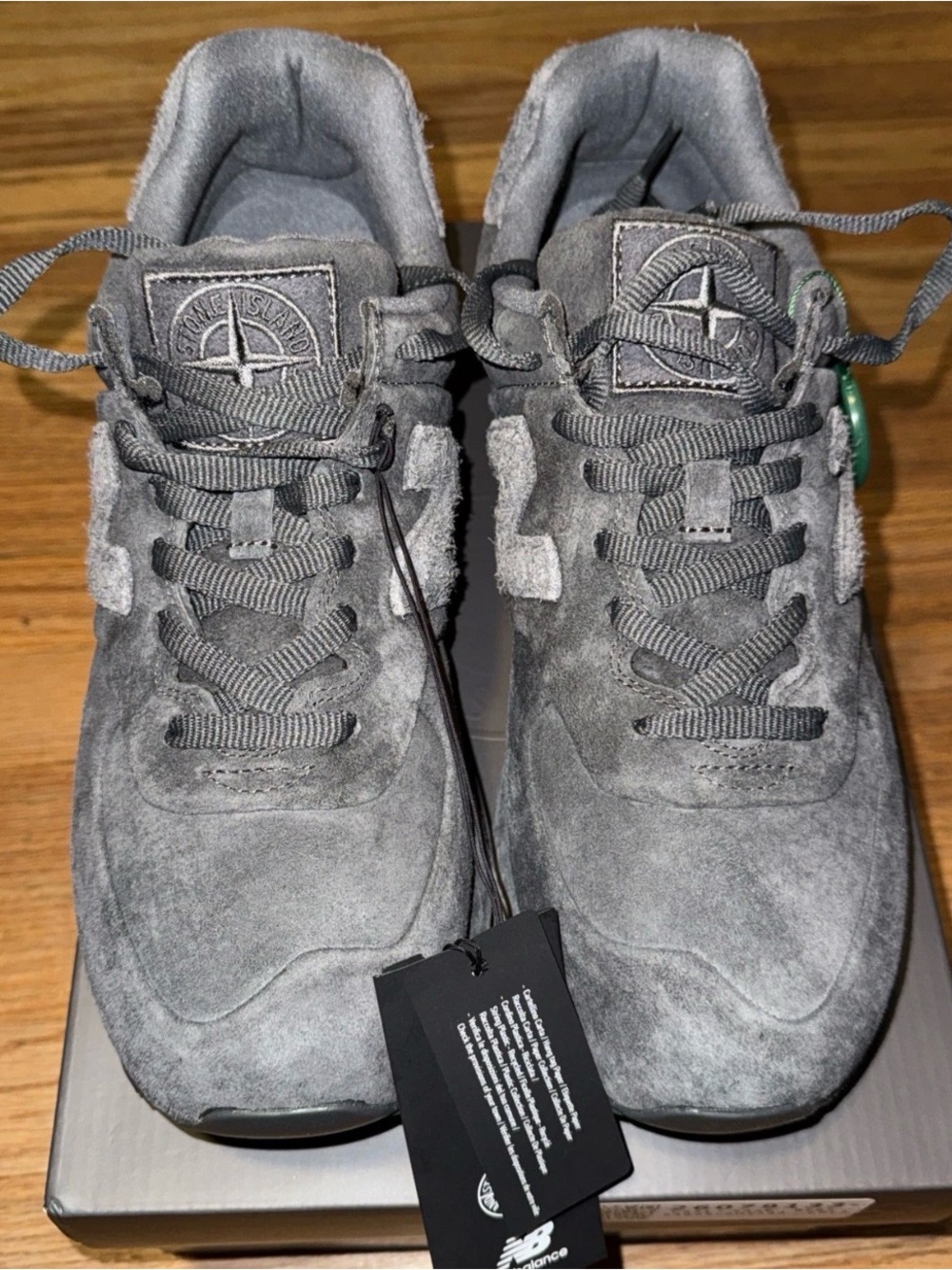 Men's New Balance x Stone Island Ghost Grey Suede Sneakers Size 10.5
